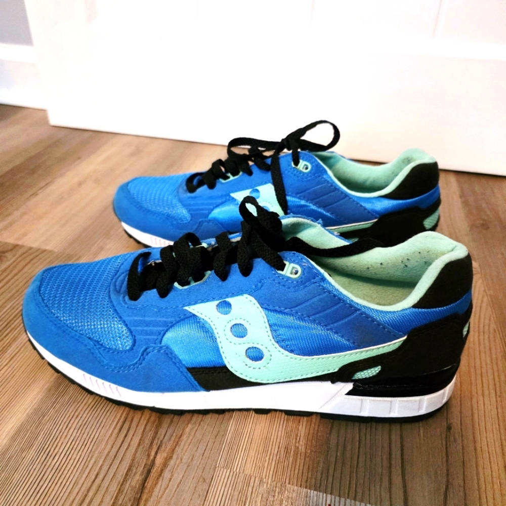 Men Size 10.5 - Saucony Shadow 5000 Blue white black